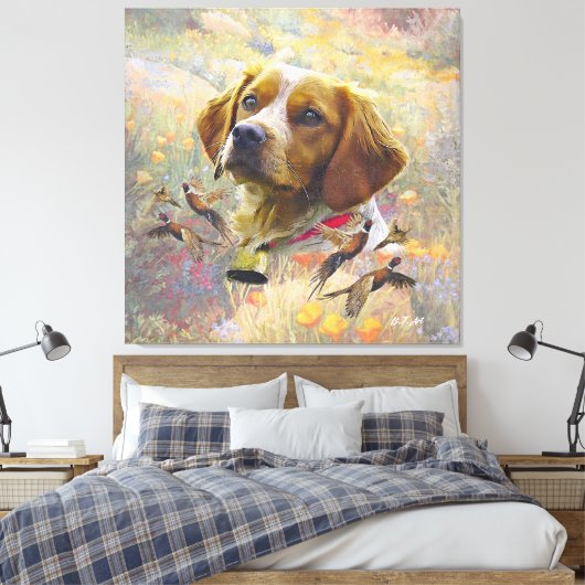 Bretagne Spanische Kunst, Fasanierjagd Leinwanddruck (Insitu (Schlafzimmer))