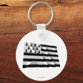 Bretagne Wave Flag Schlüsselanhänger (Vorderseite)