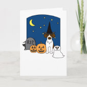 BretagneSpaniel Halloween Karte (Vorderseite)