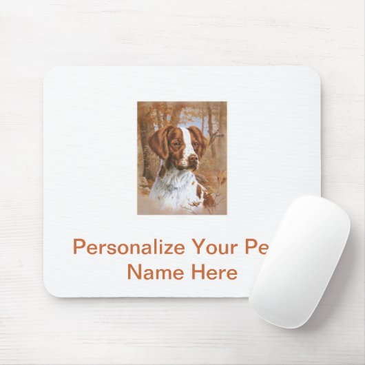BretagneSpaniel Mousepad (Mit Mouse)