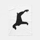 Bretagnespaniel-Silhouette-Liebe verfolgt Fleecedecke (Vorderseite)