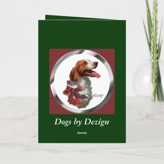 Bretagnespaniel-Weihnachtskarten Feiertagskarte (Rückseite)