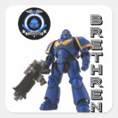 Brethren Quadratischer Aufkleber (Vorderseite)