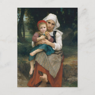 Breton Brother and Sister - William Bouguereau Postkarte
