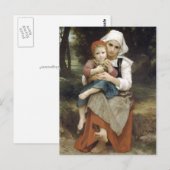 Breton Brother und Sister von Bouguereau Postkarte (Vorne/Hinten)