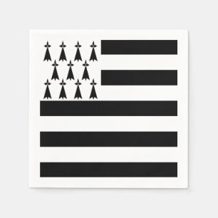 Breton Flag Cocktail Napkins (Standard) Serviette