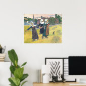 Breton Girls Dancing - Paul Gauguin Fine Art Poster (Heimbüro)