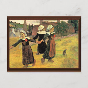 Breton Girls tanzen Pont-Aven von Paul Gauguin Postkarte