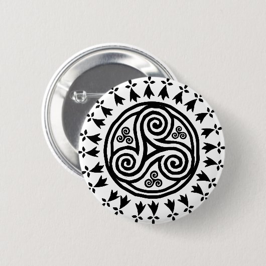 Breton triskel & hermine button (Vorne & Hinten)