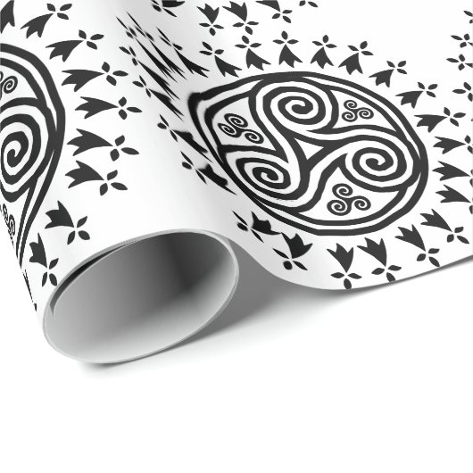 Breton triskel & hermine geschenkpapier (Rolleneckpunkt)