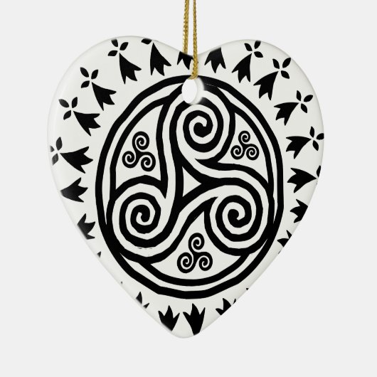 Breton triskel & hermine keramik ornament (Rechts)