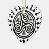 Breton triskel & hermine keramik ornament (Links)