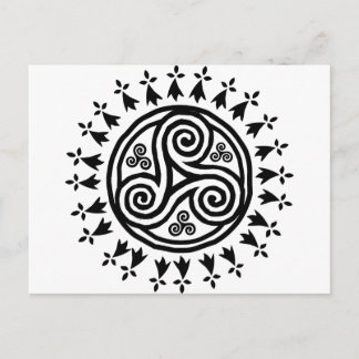 Breton triskel & hermine postkarte