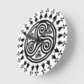 Breton triskel & hermine runde wanduhr (Winkel)