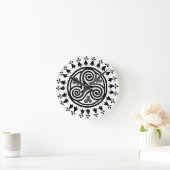 Breton triskel & hermine runde wanduhr (Zuhause)