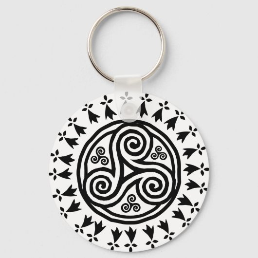 Breton triskel & hermine schlüsselanhänger (Vorderseite)