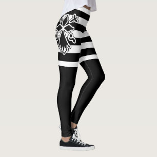 Bretonhermine en gwenn du (weiß und schwarz) leggings
