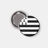 Bretonische Flagge Magnet (Vorderseite/Rückseite)