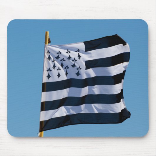 Bretonische Flagge Mousepad (Vorne)