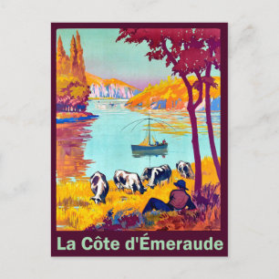 Bretonische Küste, Frankreich, Vintage-Reise Postkarte