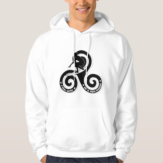 Bretonische Welle (Männerversion) Hoodie (Vorderseite)