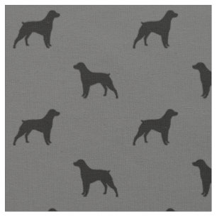 Bretonischer Spaniel-Hunderassen-Silhouetten-Muste Stoff