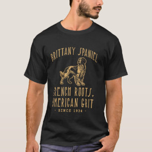 BRETONISCHER SPANIEL JAGDHUND VINTAGE DESIGN T-Shirt