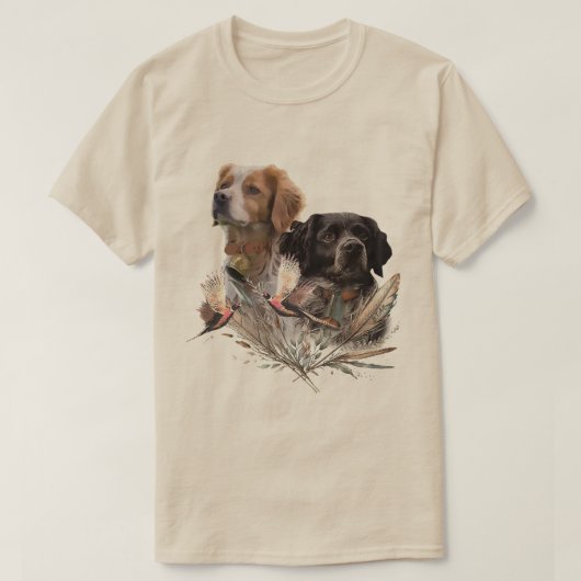 Bretonischer Spaniel, Leidenschaft für Vögel T-Shirt (Design vorne)