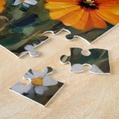 Bretonischer Spaniel Mohnfeld Kunst Puzzle (Seite)