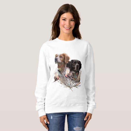 Bretonischer Spaniel Sweatshirt (Vorne ganz)