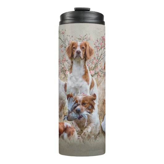 Bretonischer Spaniel Thermosbecher (Vorderseite)