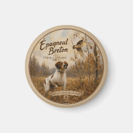 Bretonischer Spaniel und Waldschnepfe Magnet