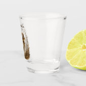 Bretonischer Spaniel und Waldschnepfe Schnapsglas (Rechts)