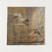 Bretonischer Spaniel und Waldschnepfe Wandteppich (Vorderseite (Horizontal))