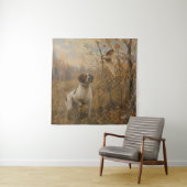 Bretonischer Spaniel und Waldschnepfe Wandteppich (Beispiel)