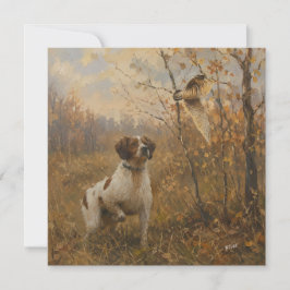 Bretonischer Spaniel – Waldschnepfenjagd Kunst Einladung