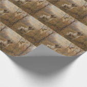Bretonischer Spaniel – Waldschnepfenjagd Kunst Geschenkpapier (Ecke)