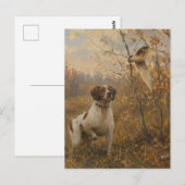 Bretonischer Spaniel – Waldschnepfenjagd Kunst Postkarte (Vorne/Hinten)
