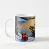 Bretonischer Spaniel Weihnachtsboot Urlaub Kaffeetasse (Links)