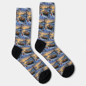 Bretonischer Spaniel Weihnachtsboot Urlaub Socken (Rechts)