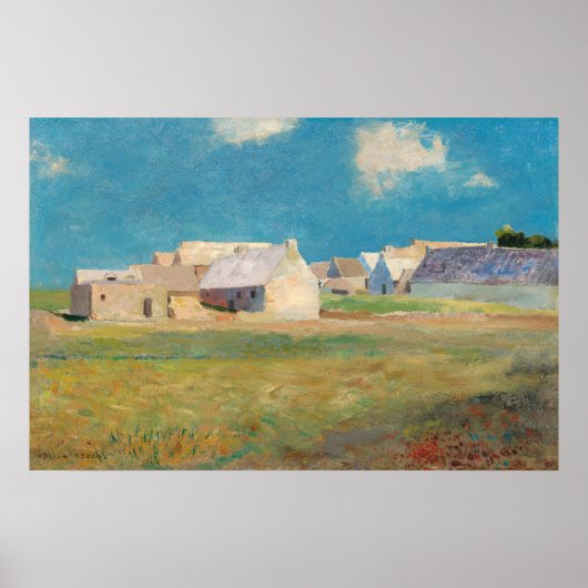 Bretonisches Dorf - Odilon Redon Kunst Poster (Vorne)