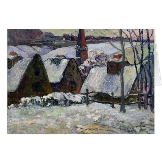 Bretonisches Dorf unter Schnee, 1894 (Vorderseite (Horizontal))