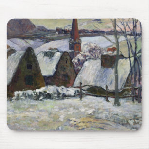 Bretonisches Dorf unter Schnee, 1894 Mousepad