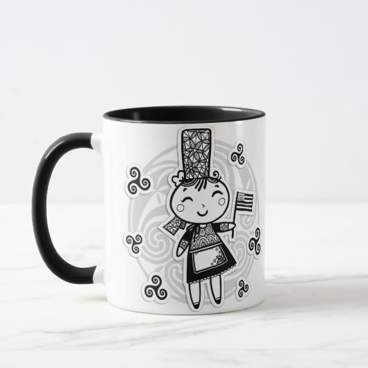 Bretonisches Mädchen Tasse (Links)