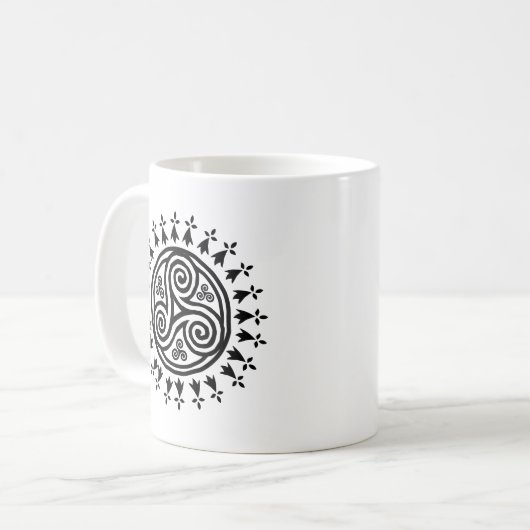 Bretonisches triskel u. hermines kaffeetasse (Vorderseite Links)