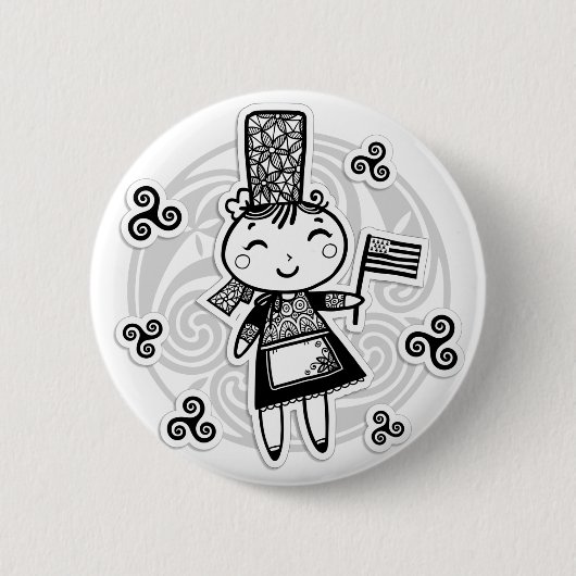 Bretonne fille button (Vorderseite)