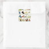 Brett des chinesischen Alphabets Quadratischer Aufkleber (Tasche)