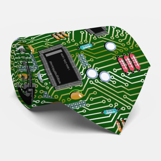 Brett Digital Ciruit Krawatte (Gerollt)