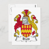 Brett-Familienwappen Postkarte (Vorne/Hinten)