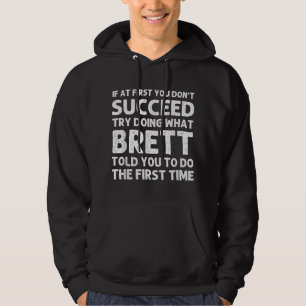 BRETT Geschenkname Personalisiert Geburtstag Funny Hoodie